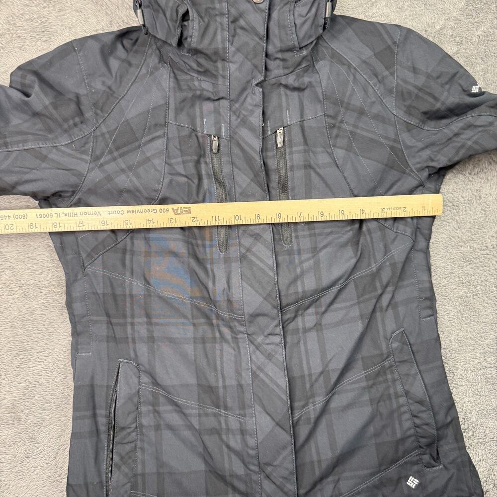Columbia Whirlibird Jacket Interchange 3 In 1 Black Plaid Omni Heat Womens S Ski - Picture 8 of 12